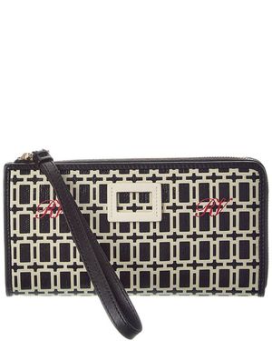 Roger Vivier Logo Leather Card Case - Black
