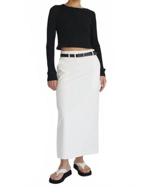 ALMINA CONCEPT Cropped Fitted Long Sleeve Top - Black