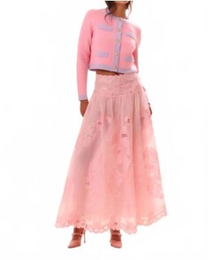LoveShackFancy Elif Cardigan - Pink