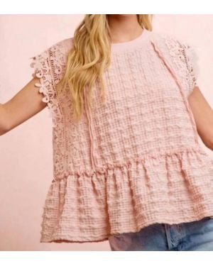 Bibi Rosalie Peplum Top - Pink
