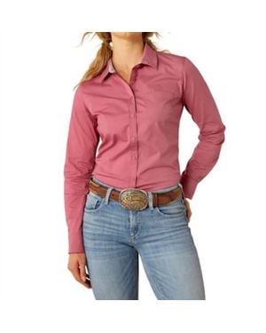 Ariat Kirby Stretch Long Sleeve Shirt - Red