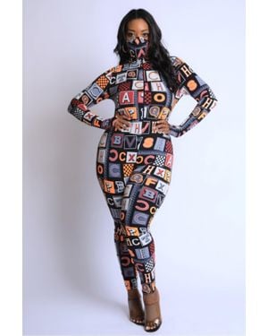 TRUEDAMES Alphabetically Neon Jumpsuit - Blue