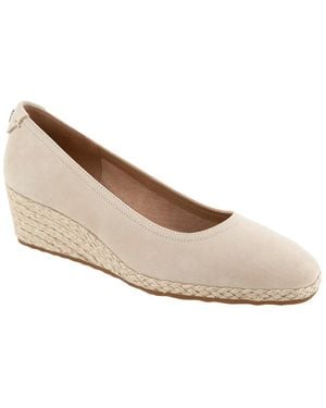 Aerosoles Roma Suede Wedge - White