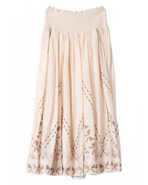 Maria Cher Lombard Lee Midi Skirt - Natural