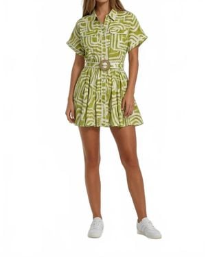 Sincerely Ours Belted Mini Dress - Green