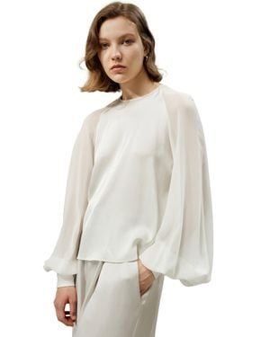 LILYSILK Silk Blouse With Raglan Sleeves For - White