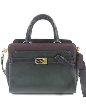 COACH Tate Carryall 29 Leather Handbag - Black