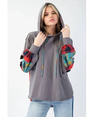 Easel Loose Fit Pullover Hoodie - Gray