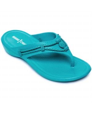 Minnetonka Silverthorne Prism Flip Flops - Blue