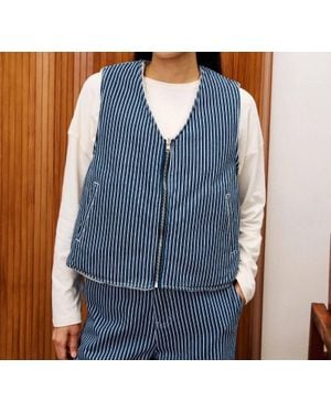 FRNCH Cymric Stripe Vest - Blue