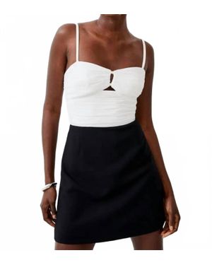 French Connection Whisper Strappy Mini Dress - Brown
