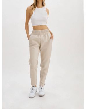 Lamarque Nineta Leather Sweatpants - White
