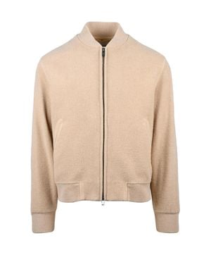 Circolo 1901 Bomber Jacket With Minimalist Design And Zip Closure - Natural