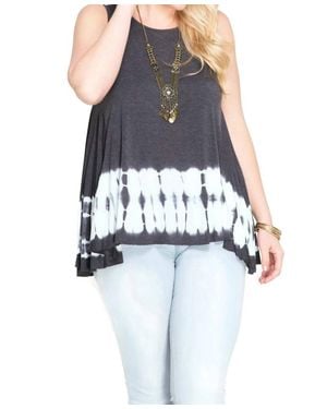 She + Sky Tie Dye Sleeveless Tank - Blue