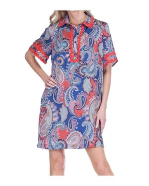 J joy Ric Rac Trim Mini Dress - Blue