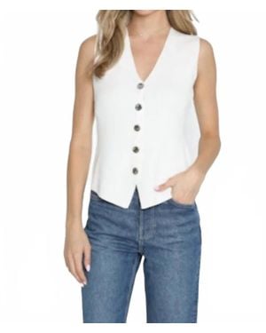 Drew Juno Button Front Vest - Blue
