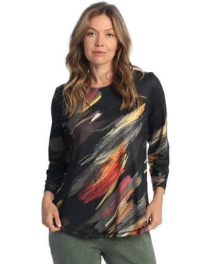 Jess & Jane Cozy Drop Shoulder Top - Black