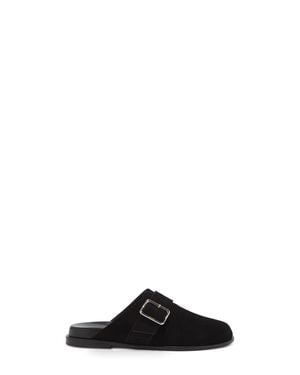 Aeyde Finja Suede Slides - Black