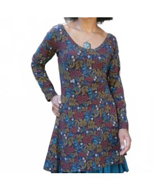 Effie's Heart Relaxed V-Neck Tunic - Blue
