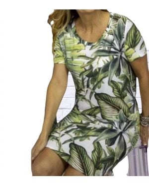 Calypso St. Barth Jenneke Palm Leaf Midi Dress - Green