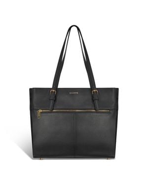 CHAMPS Gala Leather Tote Bag - Black