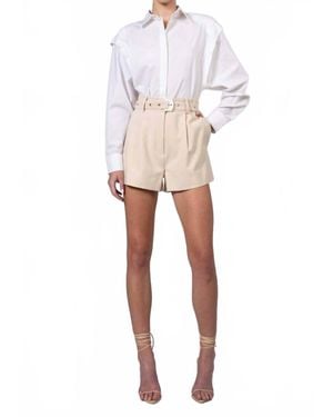 NonChalant Label Sadie Shorts - White