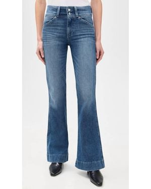 Le Jean Highline Gigi Flare High Rise Jeans - Blue