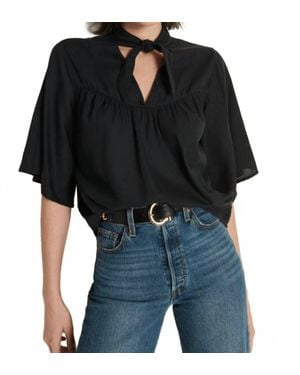 Nation Ltd Valerie Tie Neck Top - Black