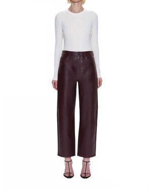 Pistola Jett High Rise Bowed Straight Pant - Red