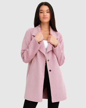 Belle & Bloom Ex-Boyfriend Wool Blend Oversized Jacket - Pink