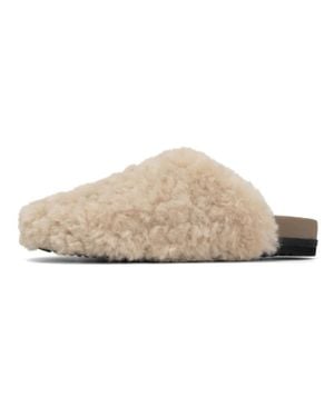 Roam Cloud Slip Faux Shearling Clog - Natural