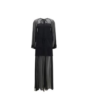 Forte _ Viscose Casual Dress - Black