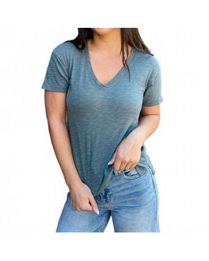 Mod-o-doc V Neck Boxy Top - Blue
