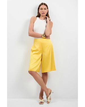 Trina Turk Chiana Satin Short - Yellow