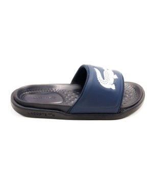 Lacoste Croco Dualiste Slide Sandal - Blue