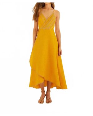 FARM Rio Bananas Maxi Wrap Dress - Yellow