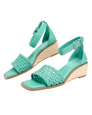 Vince Camuto Bretandi Sandals Ocean Espadrille Wedge Heel Gal90 - Blue