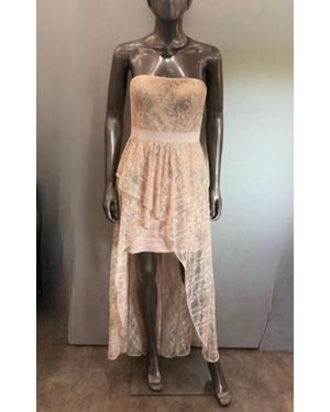 Aidan Mattox Strapless High Low Gown - Brown