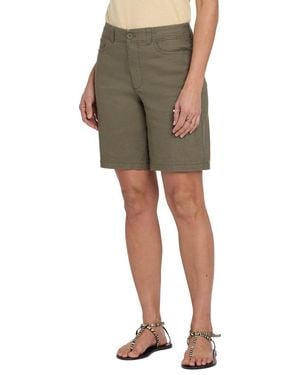 NYDJ Linen-Blend Bermuda Avocado Short - Green