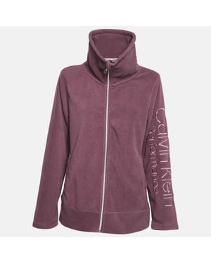 Calvin Klein Light Synthetic Fleece Performance Jacket - Purple