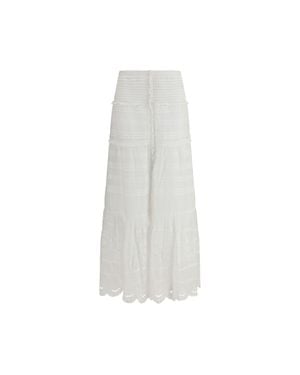 Isabel Marant Viscose Long Skirt - White