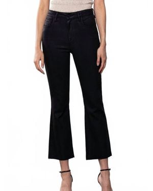 Hidden Jeans Madison High Rise Coated Cropped Flare Pants - Black