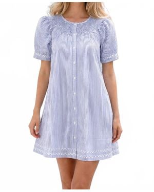 Oliphant Embroidered Mini Dress - Purple