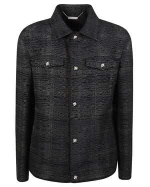 John Richmond Olvian Star Button Textured Jacket - Black