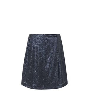FRNCH Romane Sequin Skirt - Blue