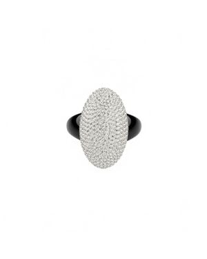 Gold & Honey Crystal Marquise Dome Ring - Metallic
