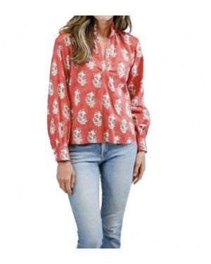 Victoria Dunn Gracie Blouse - Red
