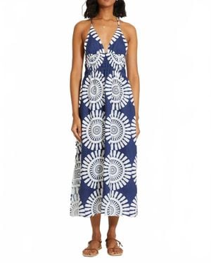 lemlem Zeina Triangle Dress - Blue