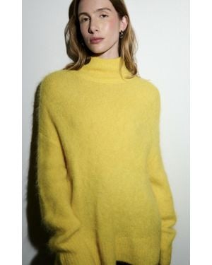 American Vintage Niby T-Neck Sweater - Yellow