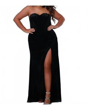 Sydney's Closet Lavish Dream Velvet Gown - Black
